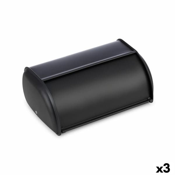 Brødkurv Quttin Svart Metall 43,5 x 27,5 x 18,5 cm (3 enheter)