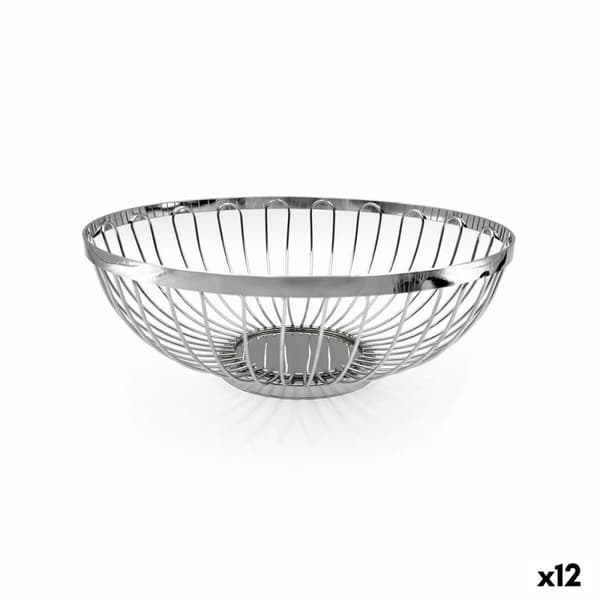 Brødkurv My Bar Sølv Metall 25,5 x 9,5 cm (12 enheter)