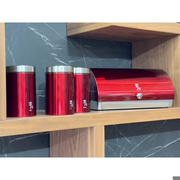 BERLINGERHAUS Brödbox och set med livsmedelsbehållare 4 st Bourgogne Metallisk Linje BH-6729