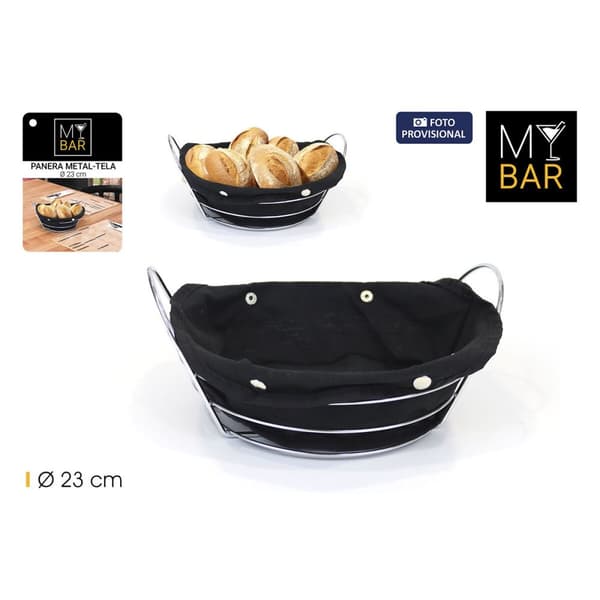 Brödkorg My Bar Svart Metall 26 x 23,5 x 11,2 cm (12 antal)