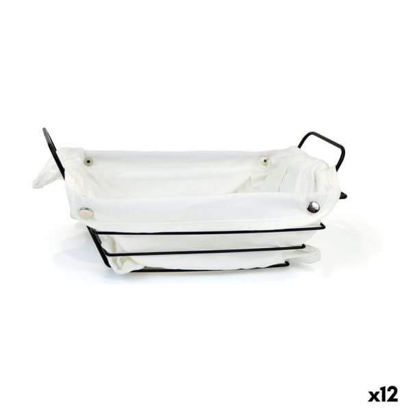 Brödkorg My Bar Vit Metall Rektangulär 29 x 20 x 11,7 cm (12 antal)