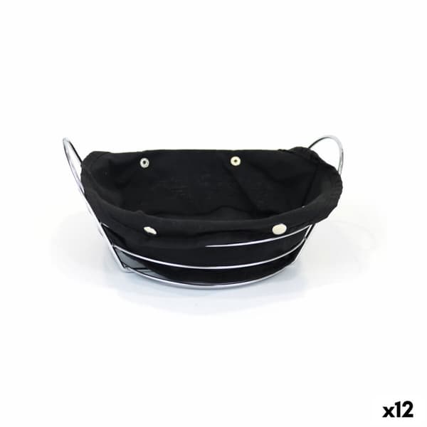 Brødkurv My Bar Sort Metal 26 x 23,5 x 11,2 cm (12 enheder)