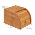 Miniatyrbild 4 av 6: Brödbox - Relaxdays - 10024208 - Bambuträ - Skjutlock - 27x20,2x18,2 cm