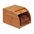 Miniatyrbild 1 av 6: Brödbox - Relaxdays - 10024208 - Bambuträ - Skjutlock - 27x20,2x18,2 cm