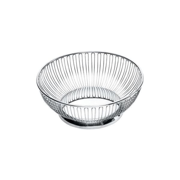 Rund korg - Alessi - 826-24 - Blank stål - Ø24,5 cm - H.8,5 cm