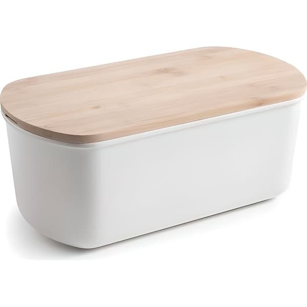 Brödkorg - IBILI - Lock av bambuträ - Melamin - 34 x 18 x 13 cm - Ventilation
