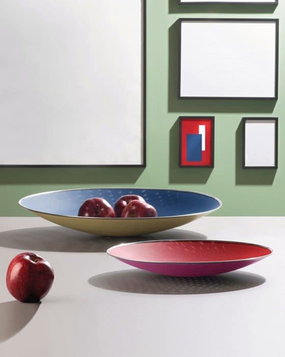 Alessi - SC01/33 - Genombruten mittpunkt i stål färgad med epoxiharts, röd och lila 100 värden Collection