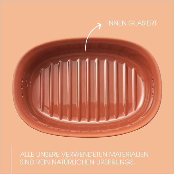 Römertopf - 281015 - Romertopf Maxi brödgryta i naturkeramik för matbruk Blå/grå