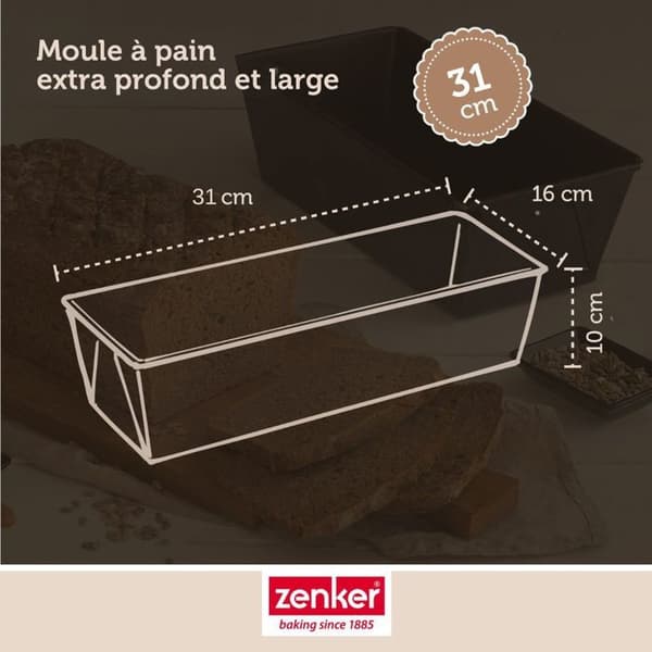 Brödform - Zenker - 3975 - 30 cm - Non-stick - Stål