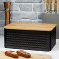 Miniatyrbild 2 av 4: Brödbox - Brödpåse Kinghoff - KH-1713 - Brödbank i stål med bambuskiva