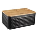 Miniatyrbild 1 av 4: Brödbox - Brödpåse Kinghoff - KH-1713 - Brödbank i stål med bambuskiva