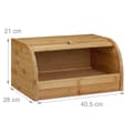 Miniatyrbild 4 av 6: Relaxdays Brödbox, knivlåda brödkassa i bambu trä lock HxlxB: 21 x 40,5 x 28 cm, naturnyans