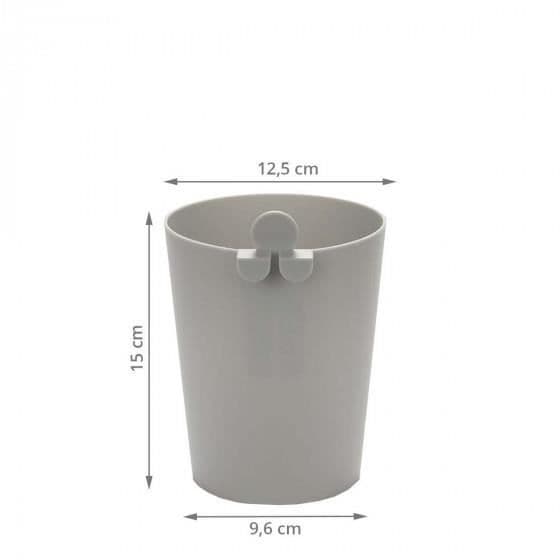 Papperskorgsbehållare - OnRangeTout - Grå - Polypropylen - 15 cm hög - 126 g