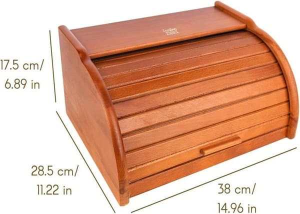 Creative Home Aler Brödlåda | 38 x 28,5 x 17,5 cm | Brödlåda | Brödlåda av trä | Trälåda | Brödkorg