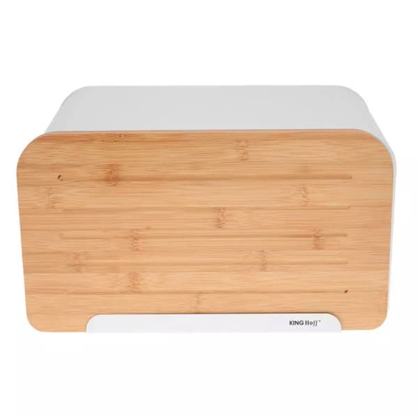 Brödlåda - KINGHOFF - KH-1072 - Elegant - Skärbräda i bambu - Mått 35x20,4x21,5cm