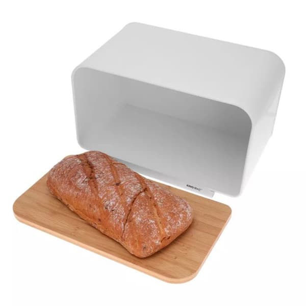 Brödlåda - KINGHOFF - KH-1072 - Elegant - Skärbräda i bambu - Mått 35x20,4x21,5cm