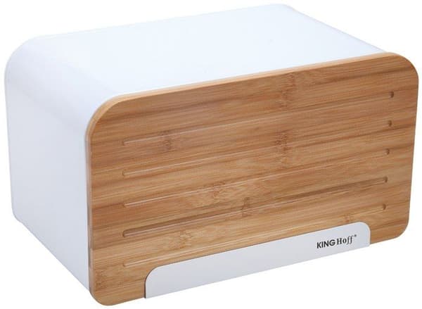 Brödlåda - KINGHOFF - KH-1072 - Elegant - Skärbräda i bambu - Mått 35x20,4x21,5cm