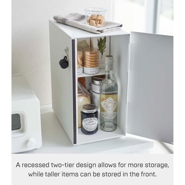 Brödbox - Yamazaki - 5680 TOWER - Rostfritt stål - Vit - 22 x 34.5 x 41 cm