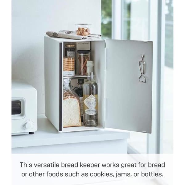 Brödbox - Yamazaki - 5680 TOWER - Rostfritt stål - Vit - 22 x 34.5 x 41 cm