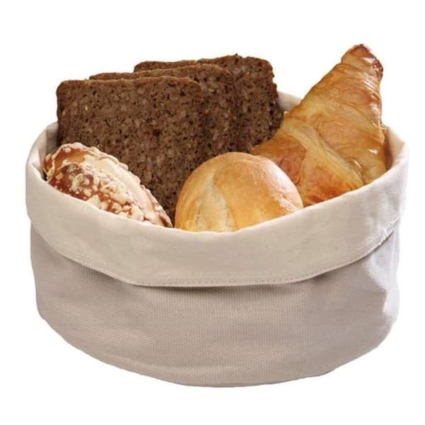 Brödkorg - APS - Ø 17 cm - Beige Svart Bomull - Höjd 8 cm - Maskintvättbar