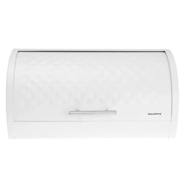 Brödlåda - KLAUSBERG - KB-7541 - Vit metall - Modern design - Diamantlock