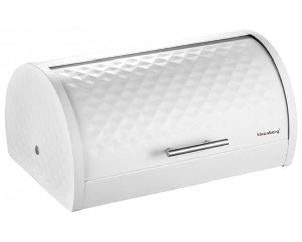 Brödlåda - KLAUSBERG - KB-7541 - Vit metall - Modern design - Diamantlock