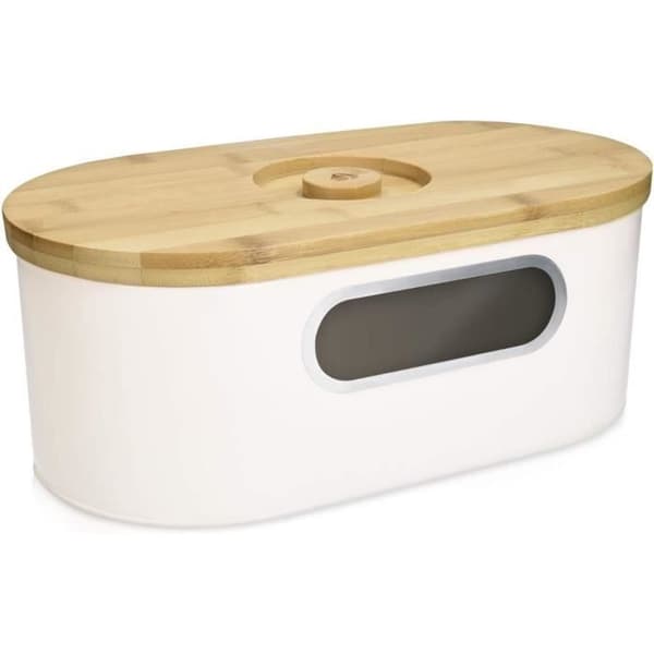 Brödbox - NAVARIS - 34,2x18,6x13 cm - Lock i Bambu - Modern Design