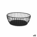 Miniatyrbillede 1 af 3: Brødkurv My Bar Sort Metal Oval 20 x 15 x 8 cm (12 enheder)