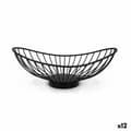 Miniatyrbillede 1 af 3: Brødkurv My Bar Sort Metal Oval 25 x 13,5 x 9 cm (12 enheder)