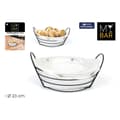 Miniatyrbillede 2 af 5: Brødkurv My Bar Hvid Metal 26 x 23,5 x 11,2 cm (12 enheder)