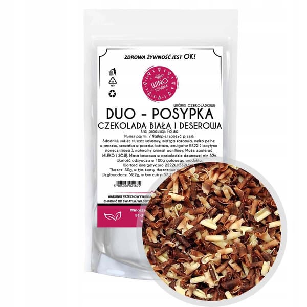 DUO CHOKOLADE SHORTS topping til kage 250g