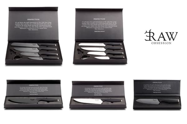 RAW Obsession Keramisk Kockkniv - Svart
