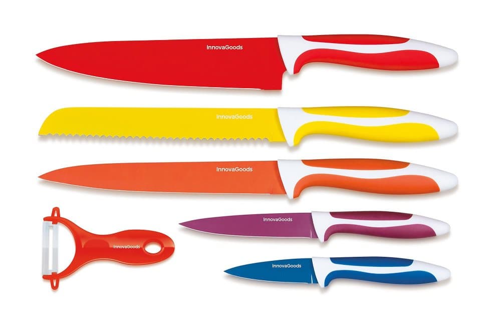 KITCHEN COOKWARE Knivset Flerfärgad