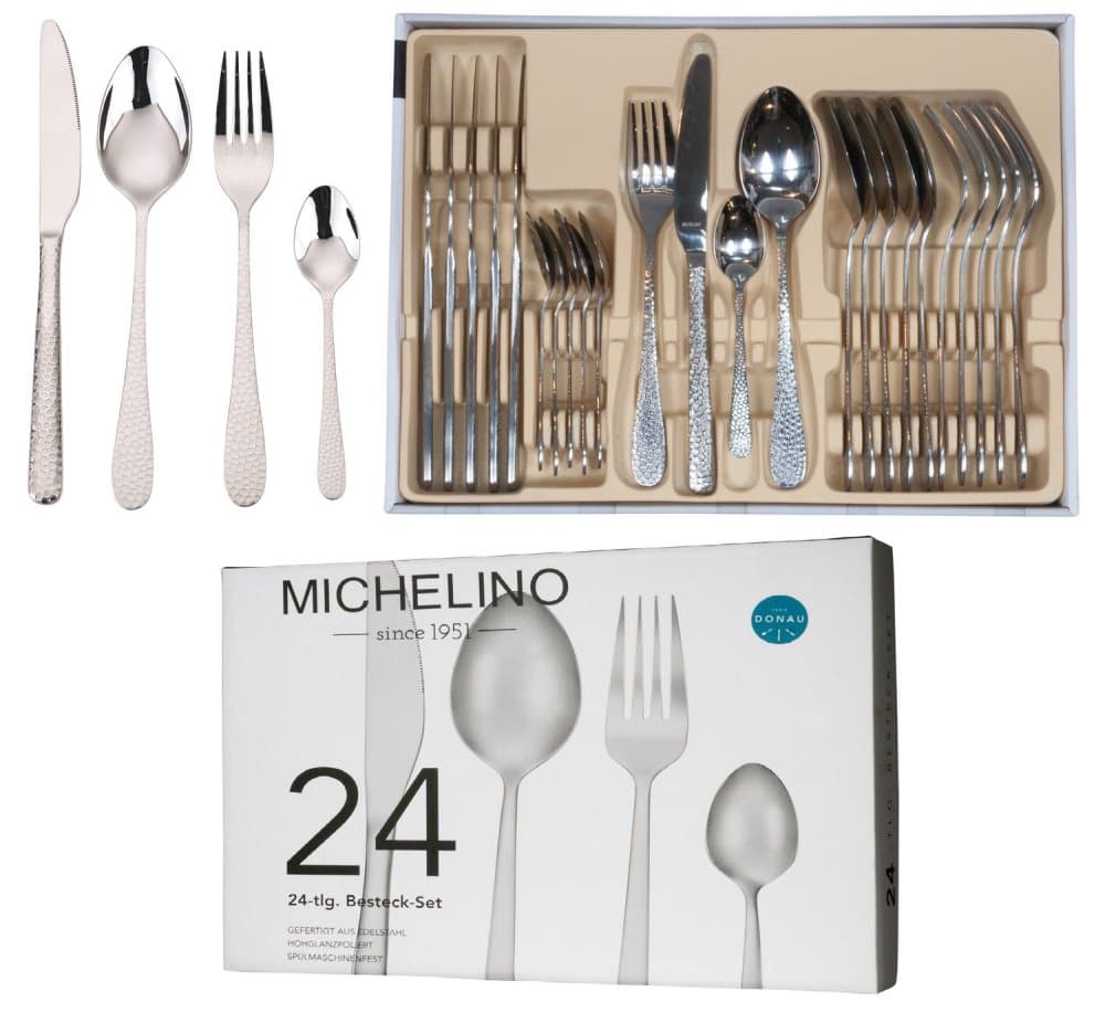 Bestick Set 24 Delar För 6 Personer . Rostfritt