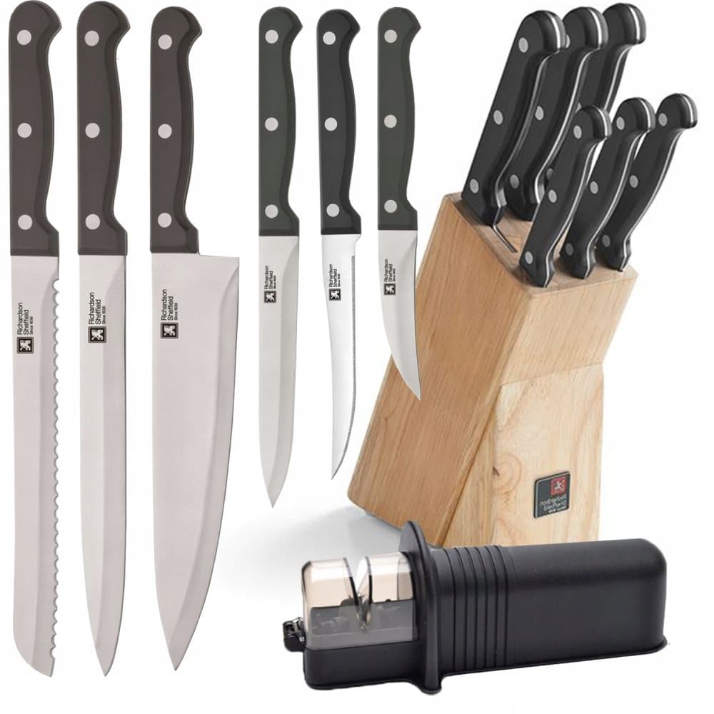 RICHARDSON SET MED 6 BLOCKSKNIVAR + SKÄRPARE