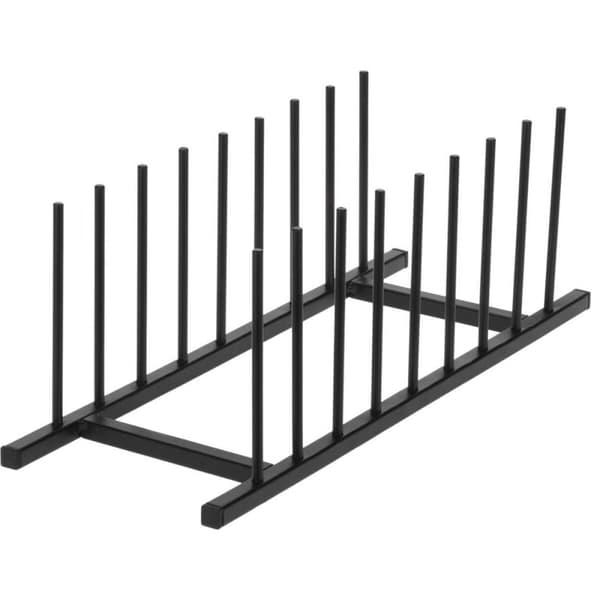 Dreneringsstativ for kjøkkenvask Svart Metall (34,5 x 12,5 cm)