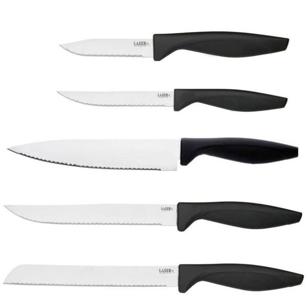 Richardson Sheffield Laser Cuisine puinen veitsilohko 6-osainen musta