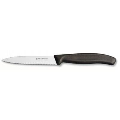 Victorinox SwissClassic kontorskniv - 10cm skårad blad - svart