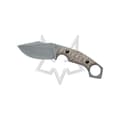 Miniatyrbild 1 av 2: Fox Monkey Thumper Fixed Bld - The Stonewashed Niolox Steel Blade Knife - Canvas Micarta Green eller eller