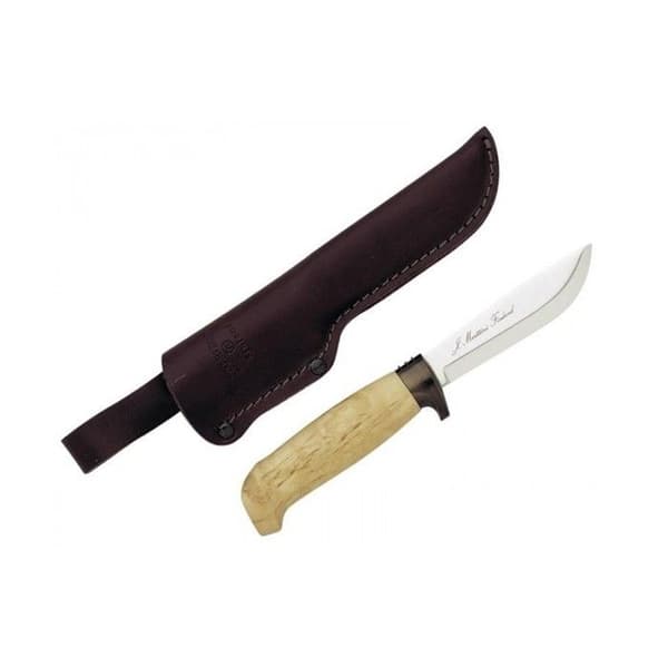 Condor Skinner Deluxe - Kniv med blad i rostfritt stål, finskt björkhandtag och läderslida
