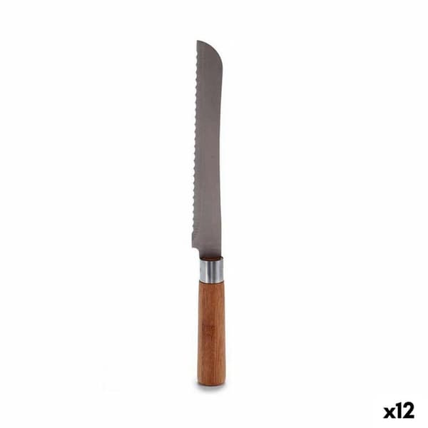 Tandad kniv Kinvara KT116042B Bambu Rostfritt stål 2,8 x 2,5 x 32 cm (12 antal)