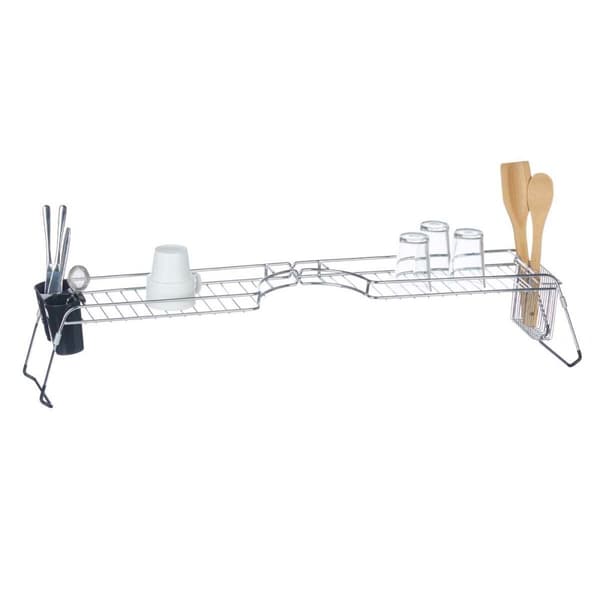 Diskställ Kinvara W3422A-1 Silvrig Metall 104 x 15,5 x 19 cm Double (4 antal)