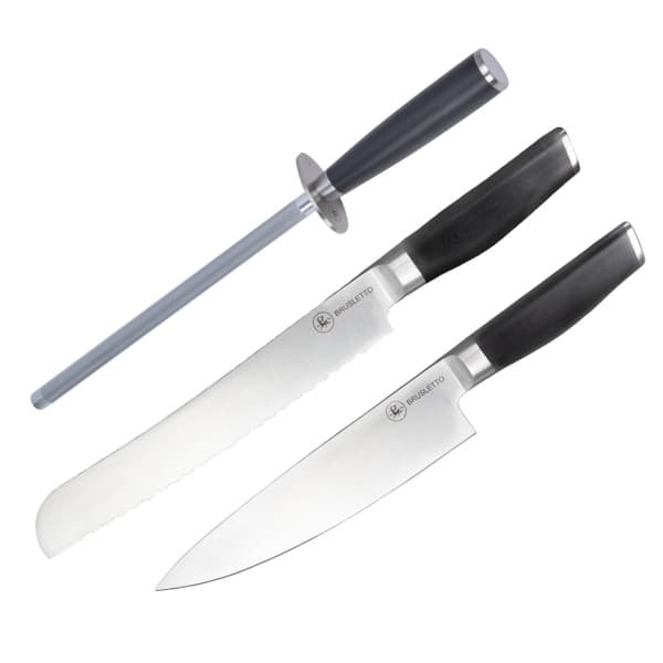 Brusletto Knife Set Bread, Chef's Knife & Honing Steel - Brusletto