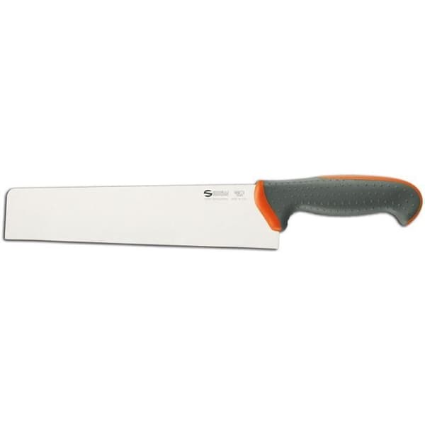 Sanelli Ambrogio Tecna Coltello Salmone, Lama Alveolata, 32 cm, Acciaio Inox, Grigio / Arancione