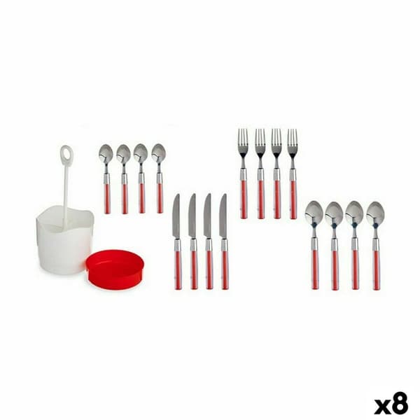 Bestickset Kinvara HQ233H10 Röd Rostfritt stål (8 antal)