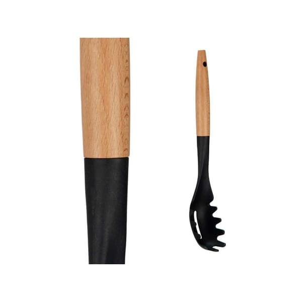 Pastaslev Kinvara KT190072-6 PBT Svart Naturell Trä 6 x 33,5 x 6 cm (12 antal)