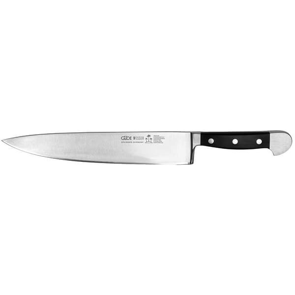 Gude Alpha Cooking Knife 26 Cm Pom Musta,Hopeinen