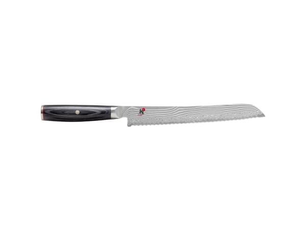 MIYABI 5000 FC-D - Brødkniv - 24 cm - damask, svart håndtak