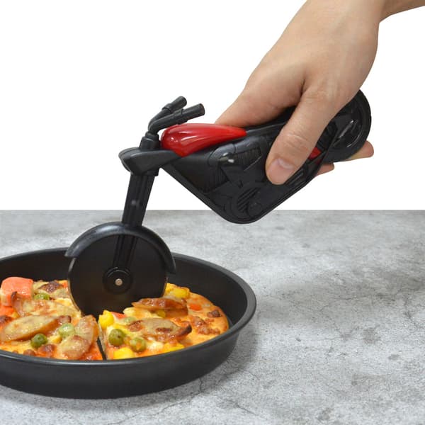 INF Motorcykel pizzaskärhjul, rostfri pizzakniv Flerfärgad