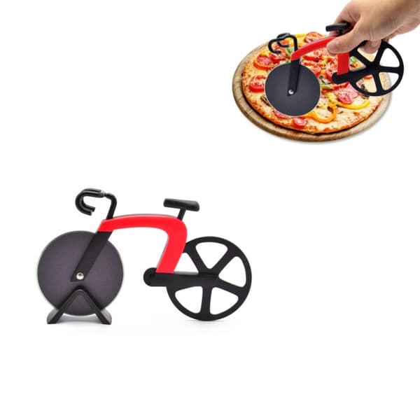 Sykkelpizzaskjærerhjul, pizzakniv i rustfritt stål